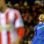 Hazard comemora um de seus gols contra o Sunderland