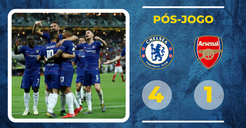 Hazard dá show, Chelsea goleia o Arsenal e é campeão da Europa League Hazard dá show, Chelsea goleia o Arsenal e é campeão da Europa League