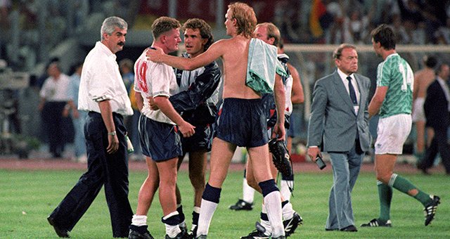 Soccer - FIFA World Cup Italia 1990 - Semi Final - West Germany v England - Stadio Delle Alpi