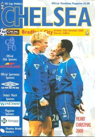 Na época, a revista do Chelsea destacou o jogo (Foto: Chelsea FC)
