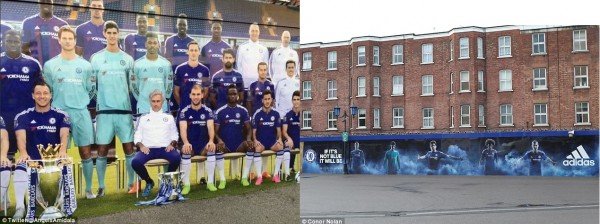 O antes e depois da fachada de Stamford Brige