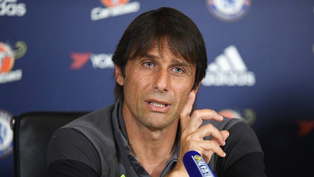 Conte na entrevista pré-jogo frente ao Watford. (Foto: Chelsea FC)