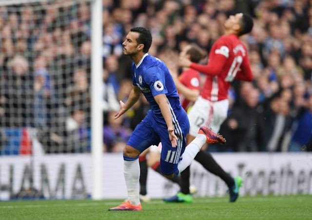 Pedro surpreende aos 31 segundos de jogo para abrir o placar. (Foto: Chelsea FC)