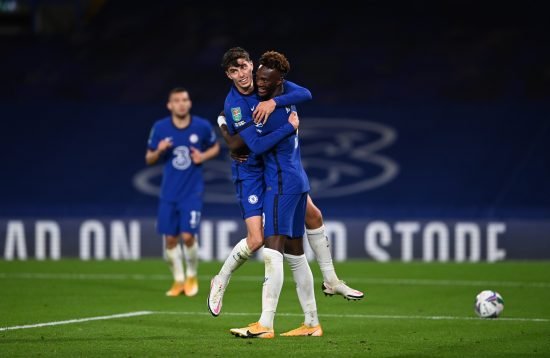 Havertz e Abraham apareceram no segundo tempo em lances de gols do Chelsea.