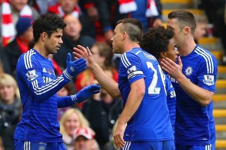 Diego Costa marcou o gol da vitória do Chelsea sobre o Liverpool, em 2014
